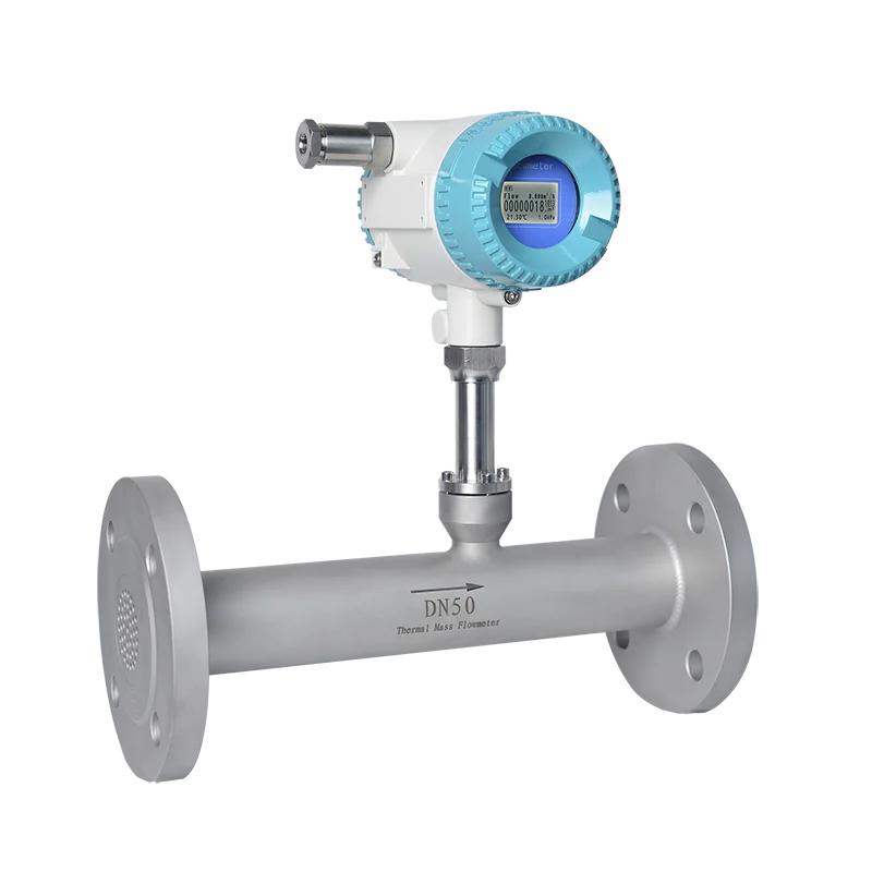 Compressed Air Natural Gas Flowmeter 4-20mA Thermal Gas Mass Flow Meter