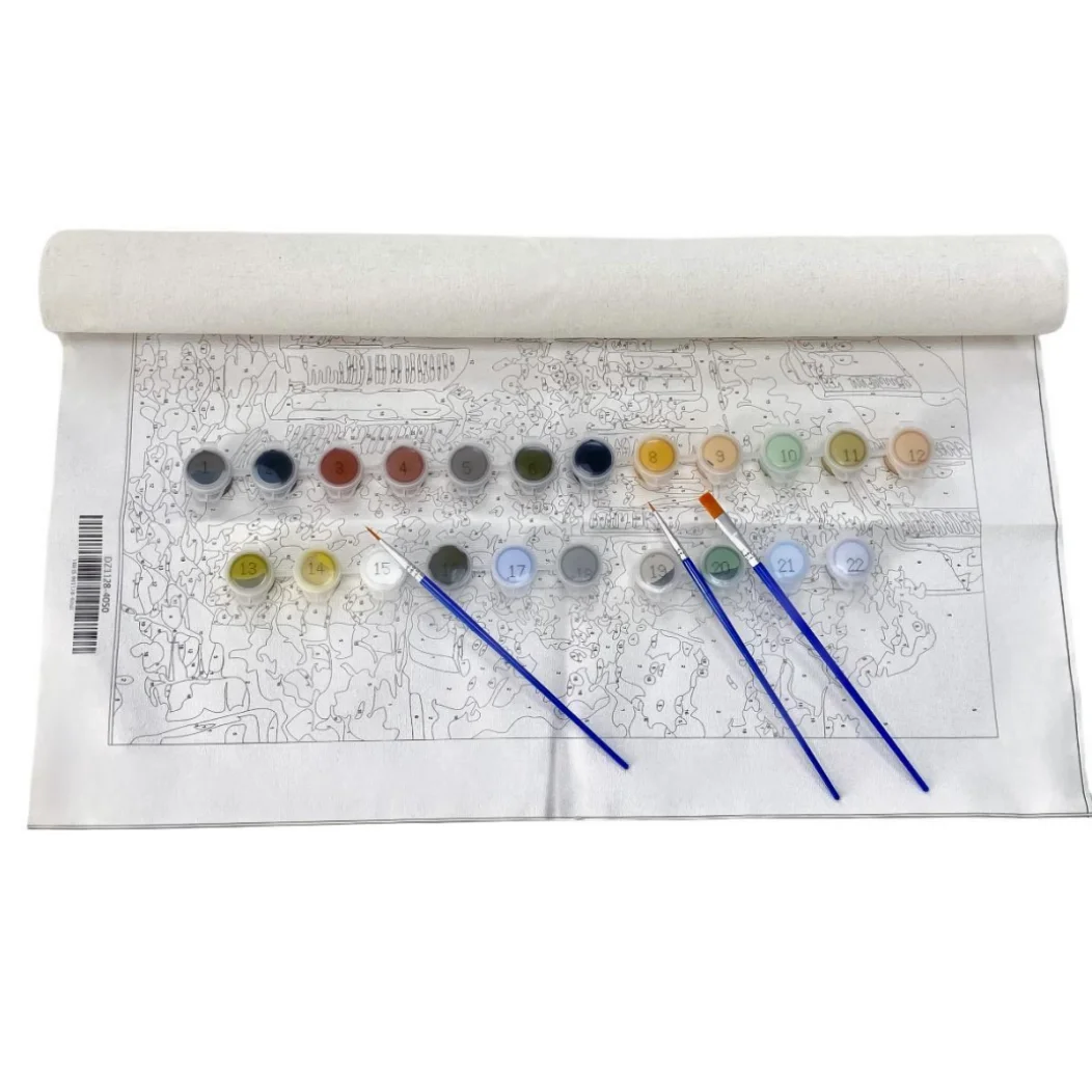 New Design Painting By Numbers DIY Blue Rose  Painting On Canvas Landscape Paintings And Wall Arts For Home Decor Wall Arts