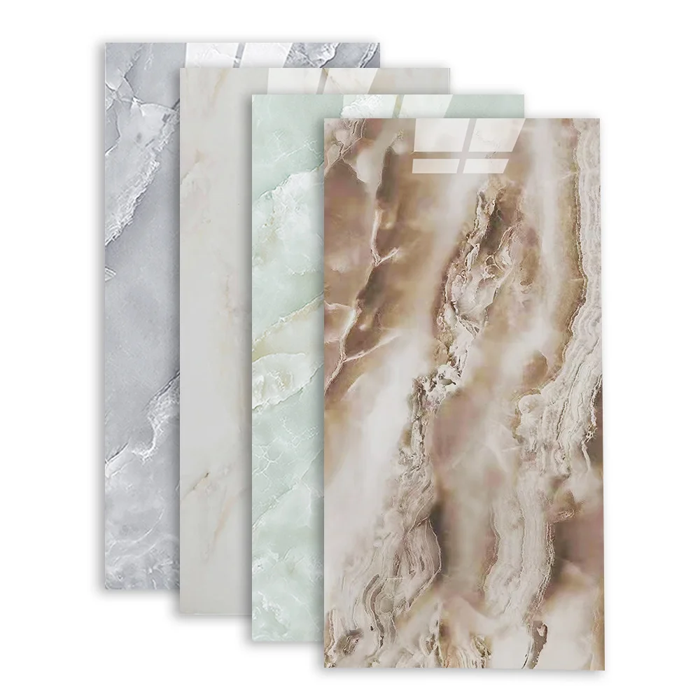 PET foam faux marble tile  30cm 60cm imitative foam marble tile artificial stone veneer man-made stone wallpaper