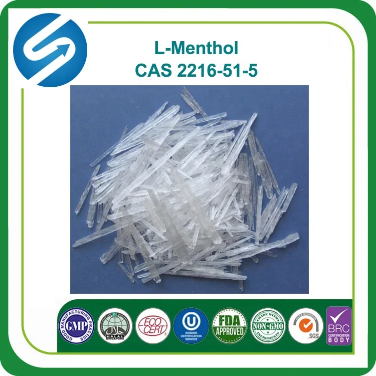 Natural L Menthol Crystals L-Menthol Crystals L (-)-Menthol Crystals CAS 2216-51-5 CAS No.2216-51-5 CAS 2216515