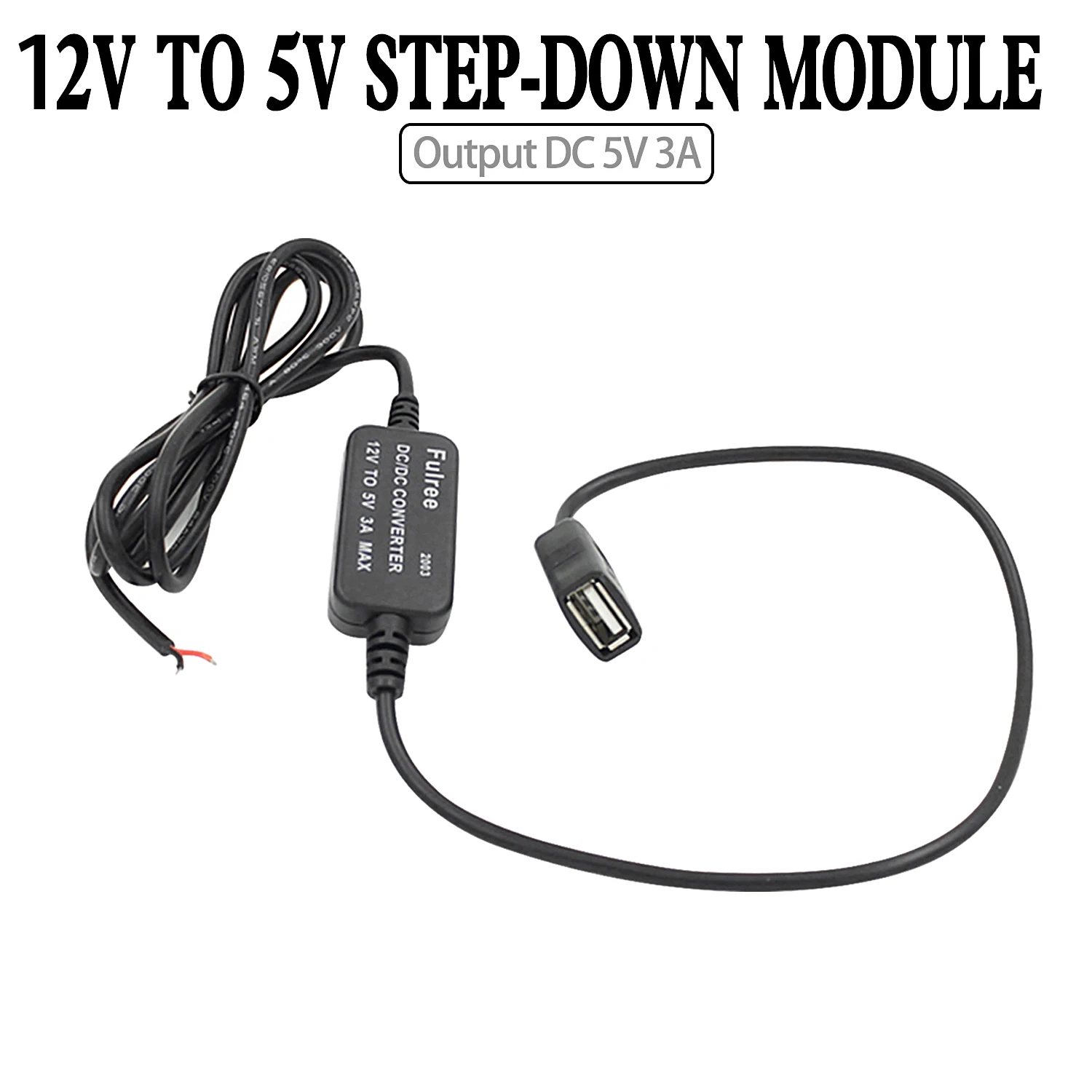 DC 12V to 5V 3A Single Usb Port Car Charger Converter