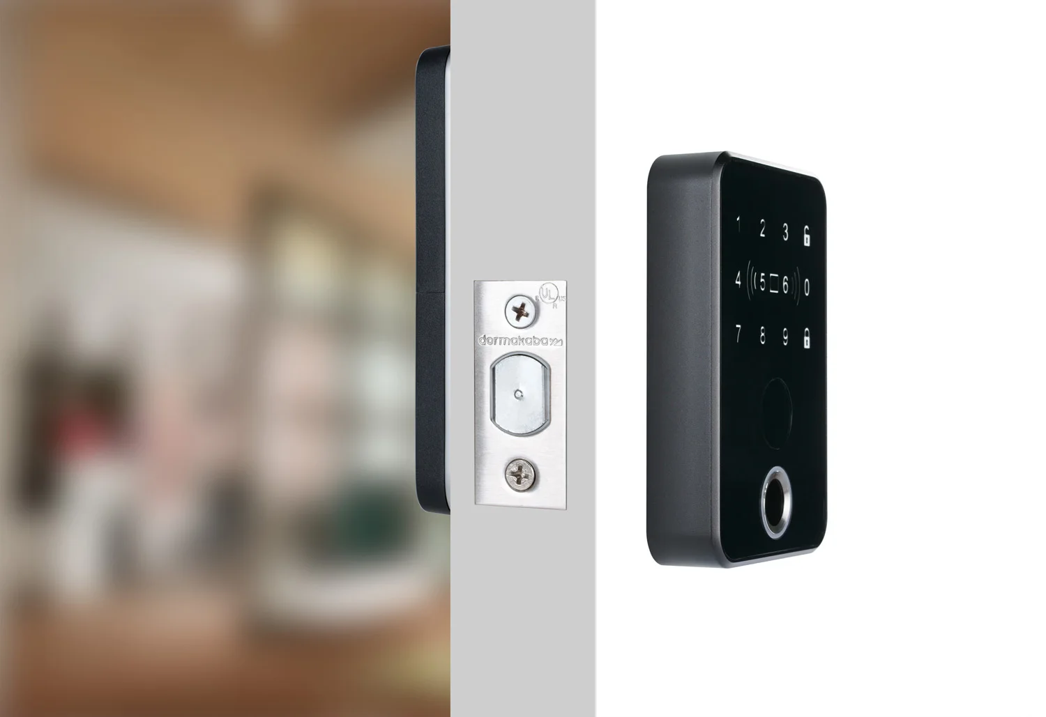 Code Smart Door Lock Mechanical Key Lock USA Cylinder Lock with Finger Print Scanner