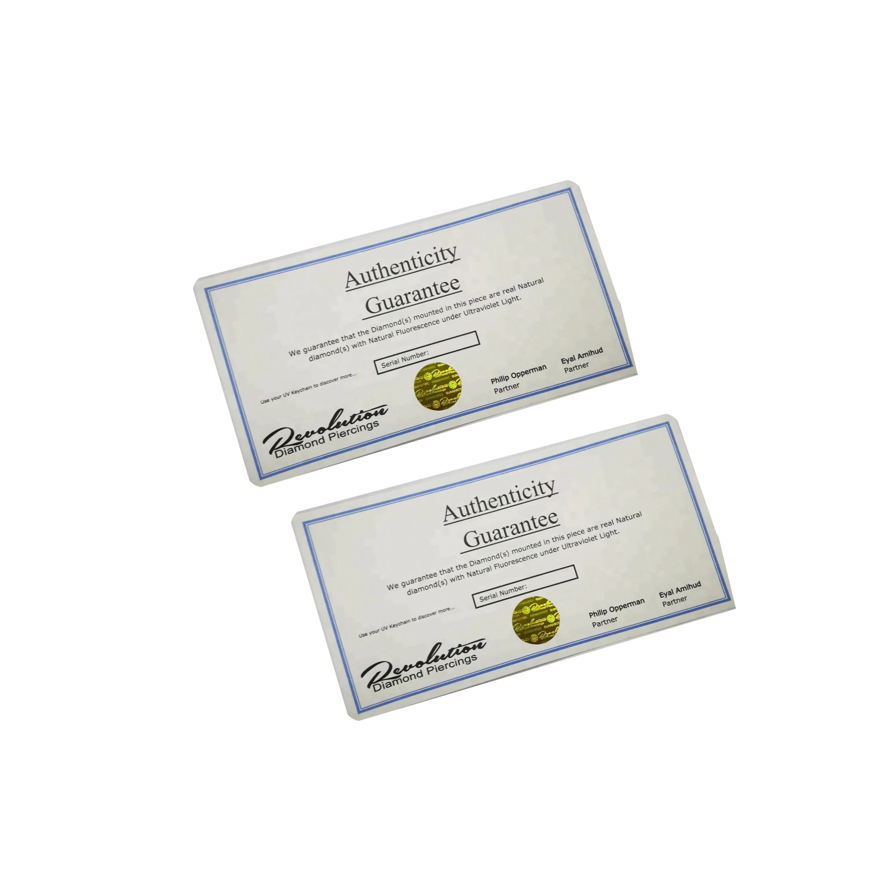 Custom security watermark paper hologram certificate for anti-counterfeiting feature