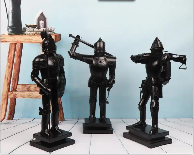 New design Metal crafts decoration Antique Medieval Knight Model Roman Armor Suits Knight