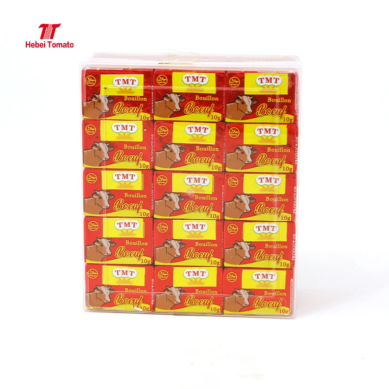 Halal Mixed spices and seasonings bouillon cubes with Lotus brand 4/5/10/12g packaging