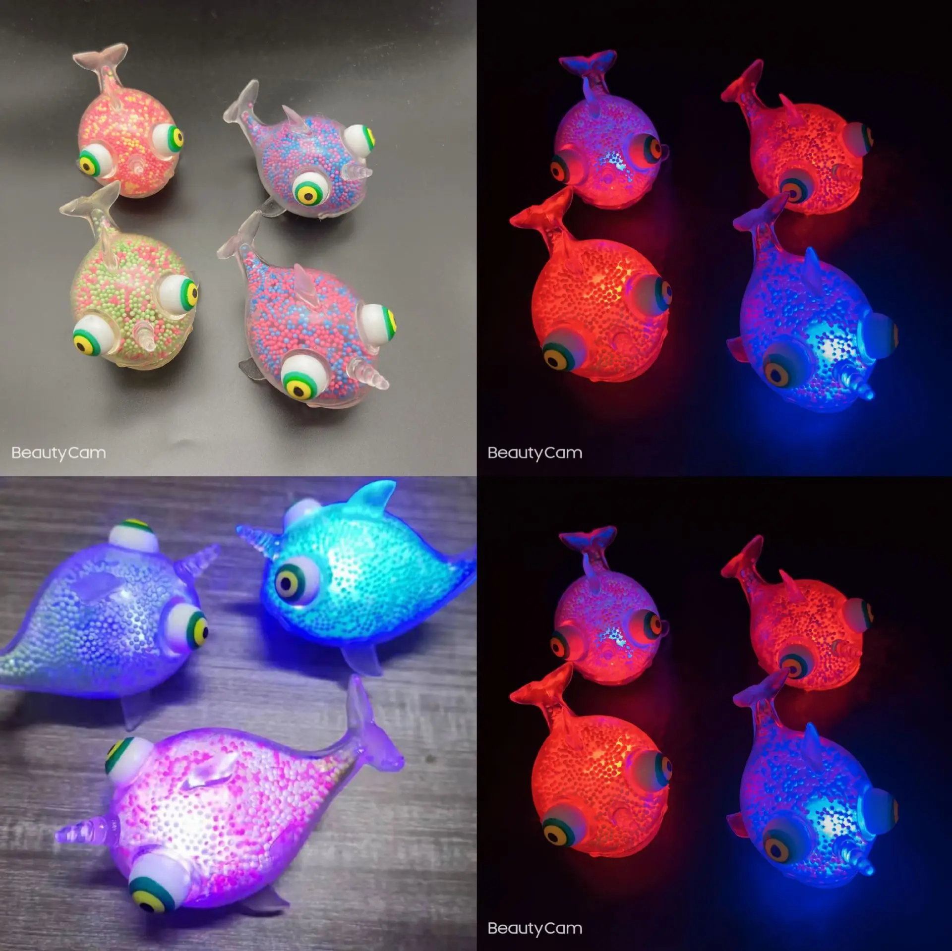 Hot Kawaii Animals Light Up Octopus Colorful Foam Squeeze Soft Tpr Relieve Toys For Girls