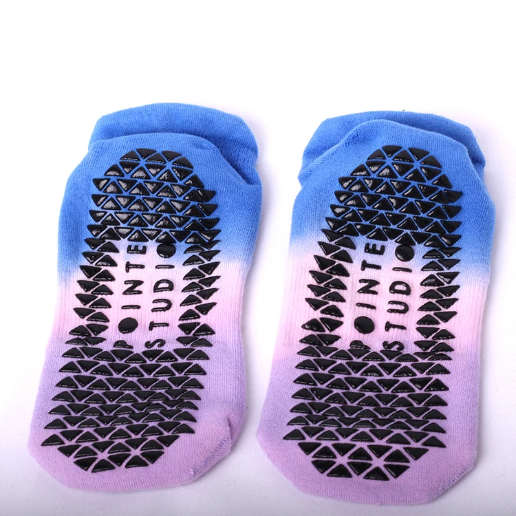 Custom Logo Anti Slip Yoga Socks Women Indoor Floor Grippy Tie Dye Grip Pilates Socks