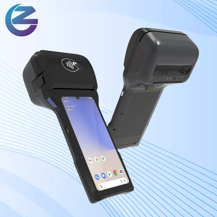 Android 12 портативная беспроводная 4g Pos с принтером 80 мм и отпечатком пальца Stqc для розничной торговли Nfc Pos-системы