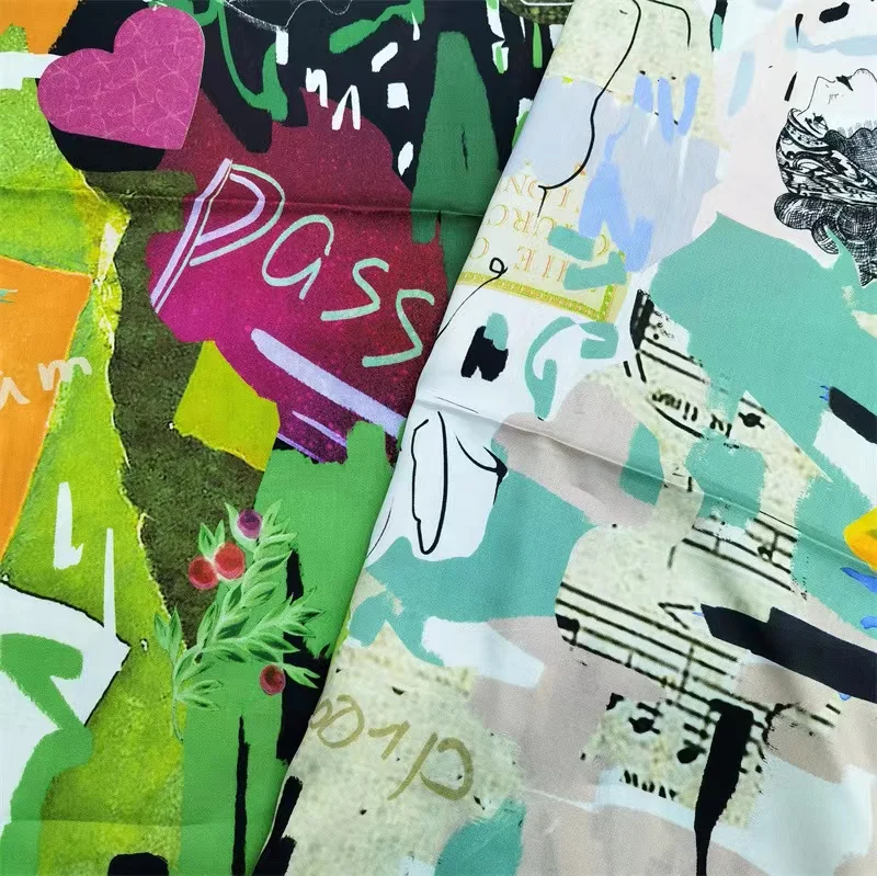 hot sale digital print  80s 133*100  woven cotton satin drill fabric for dressing