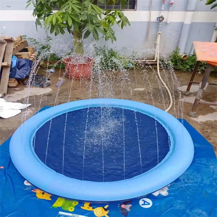 Outdoor Water Inflatable Toys Dog Bath Pool Thickened Durable Bathing Tub Dog Splash Sprinkler Pad
