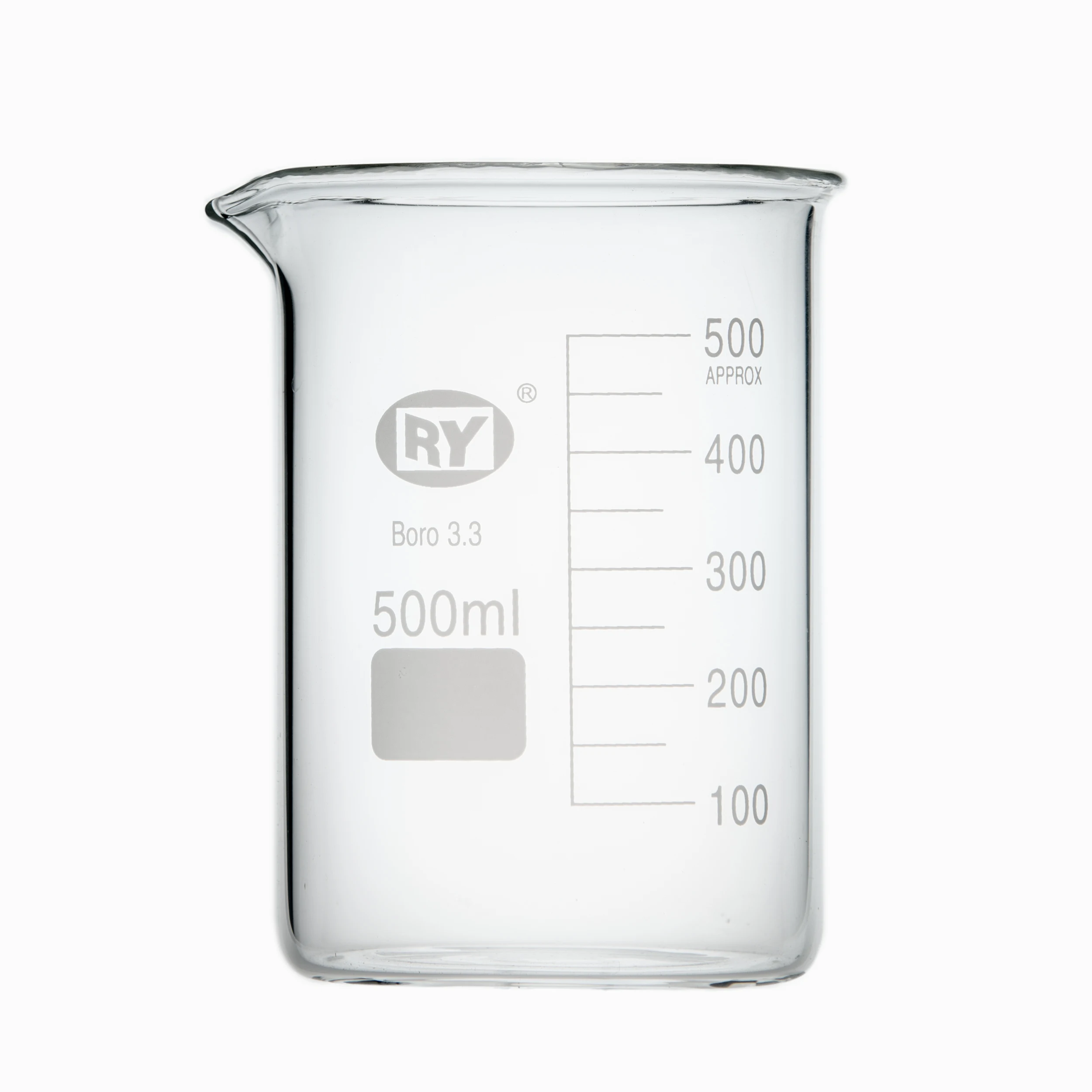Factory direct sale laboratory glassware thick walled low form beaker
