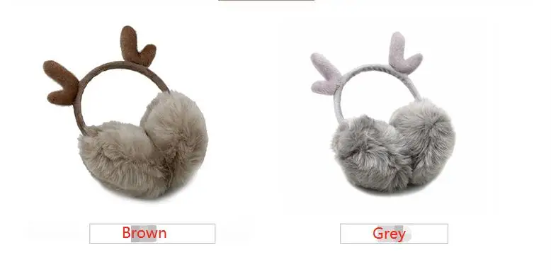 Winter warm cute antlers earmuffs