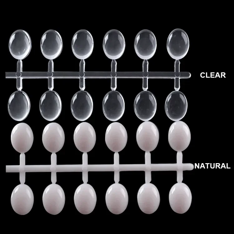 Natural Clear Candy shape Color chart Nail Art Uv gel polish Color Display Chart Practice Style Tips Tool