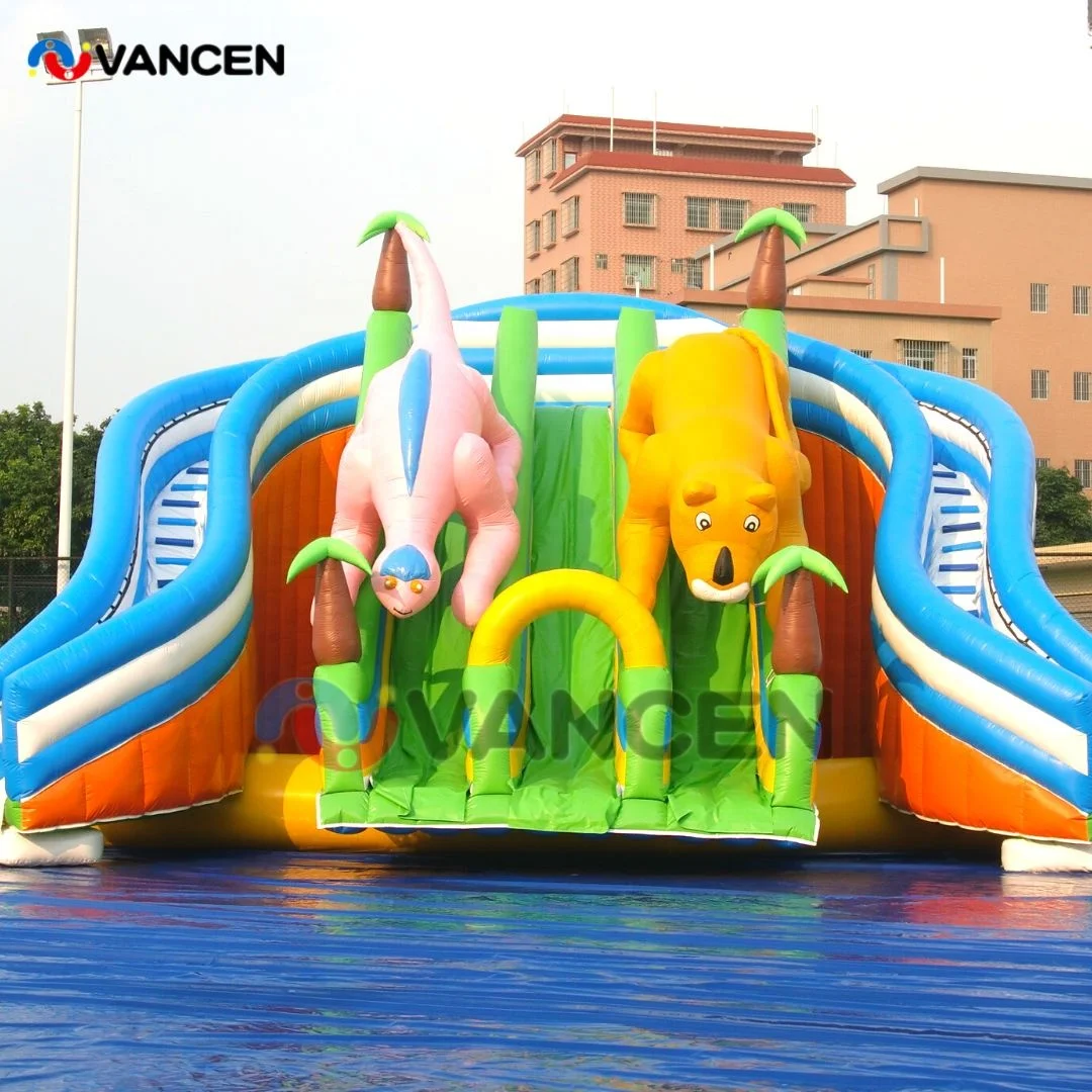 Large Water Park Amusement Children Shark Fun-world With Pool Lazy River Water Parks For Land With Slides