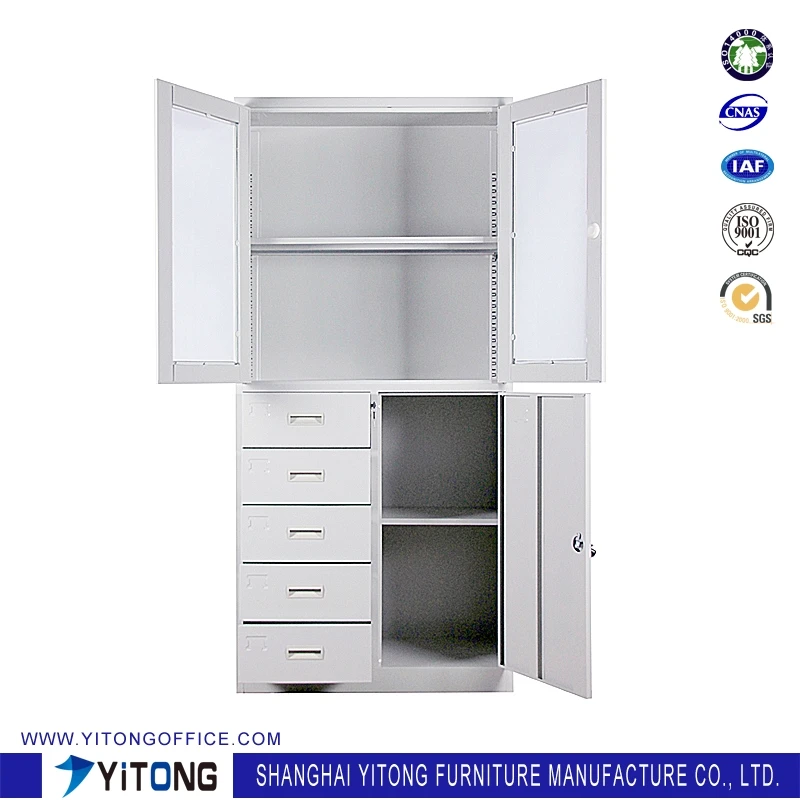 Customized 3 Doors 5 Drawers Filing Storage Cabinet With Lock Office Furniture Steel File Cabinet