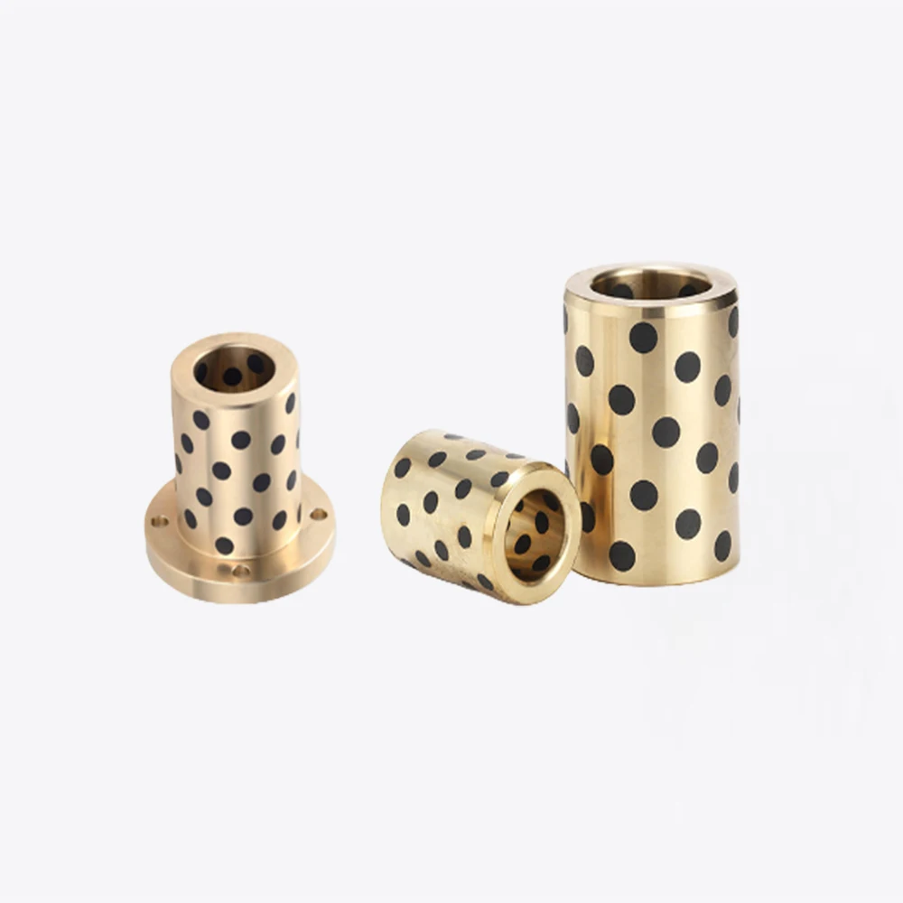 Oilless Phospor Bronze Bushing Brass Steel Graphite Solid Lubricating Graphite Bushes Bearing