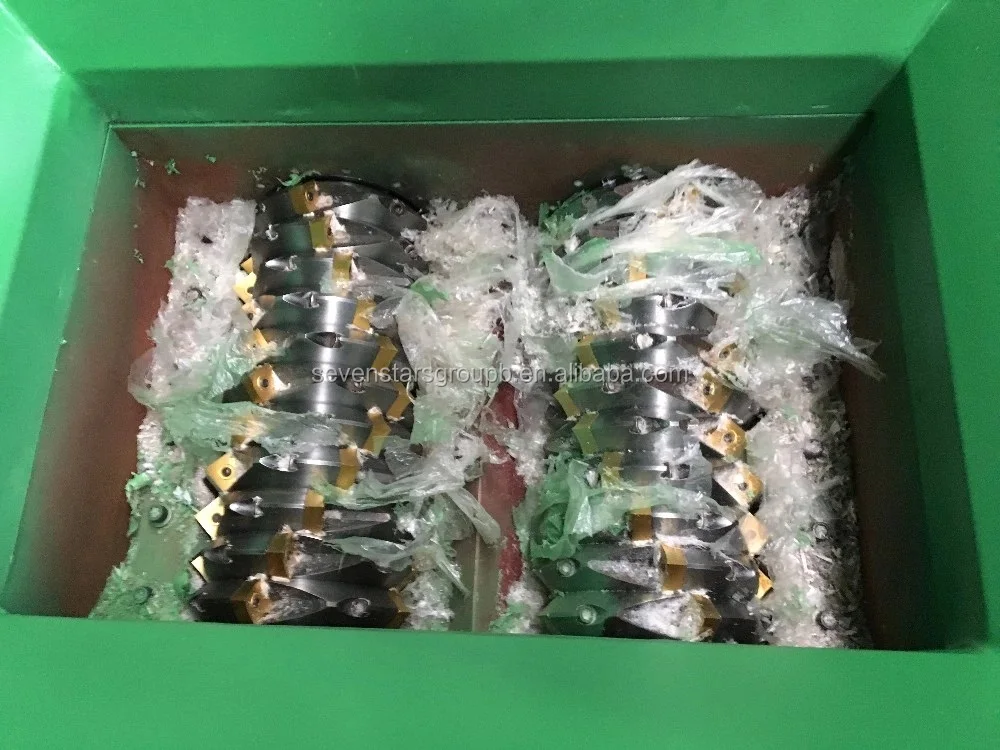 Plastic shredder glass garbage crusher shredding machine waste plastic bottle crushing recycling equipment