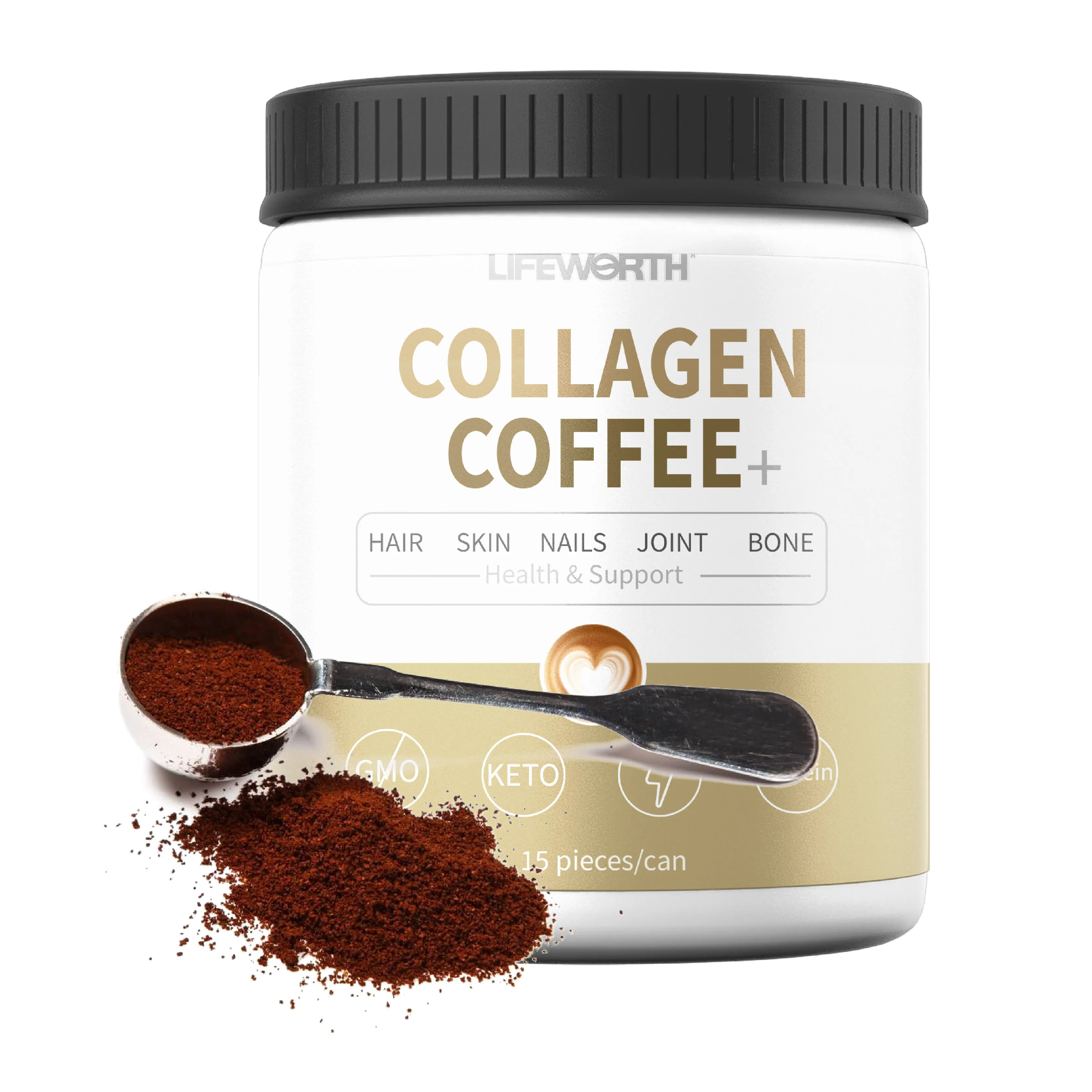 LIFEWORTH Body Тощий оздоровительный мульти-коллагеновый крем для кофе с кофе
