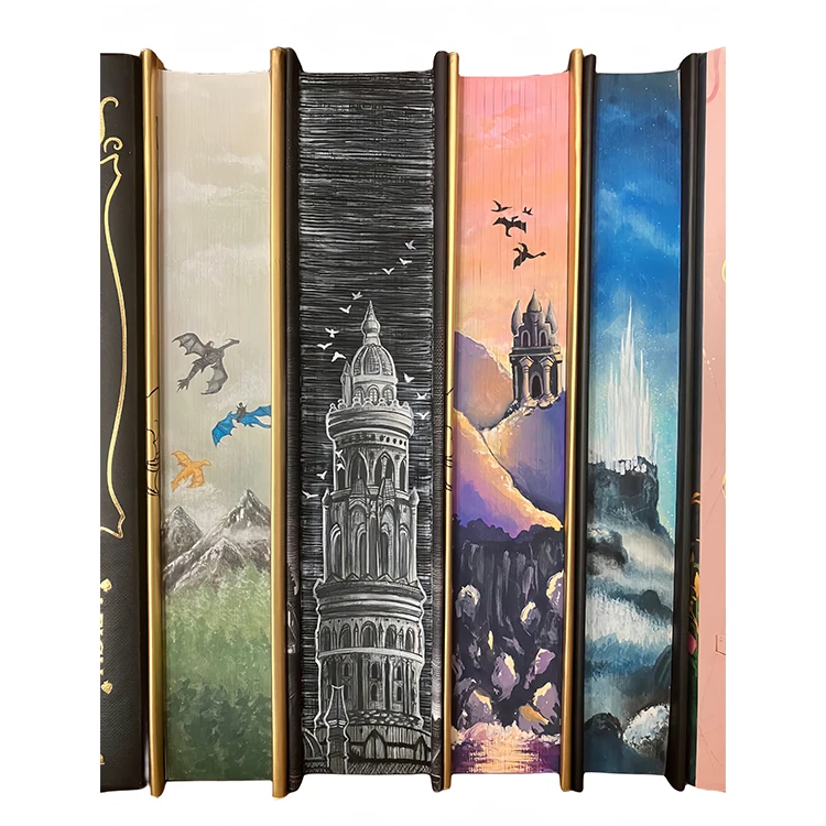 По требованию Золотая фольга для штамповки сшитое переплет новинка высокое качество Книга в твердом переплете печать напыленных краев с пыльником