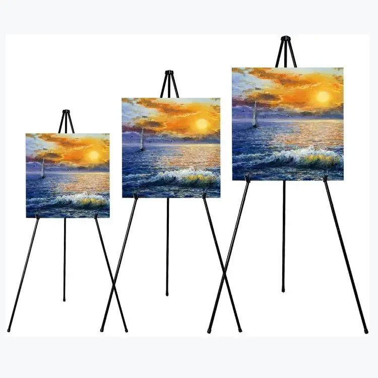 Black Metal Book Display Easels Outdoor Countertop Sketching Drawing Oil Decorative Paintings Canvas Holder LED Smart Tv 50 Inch