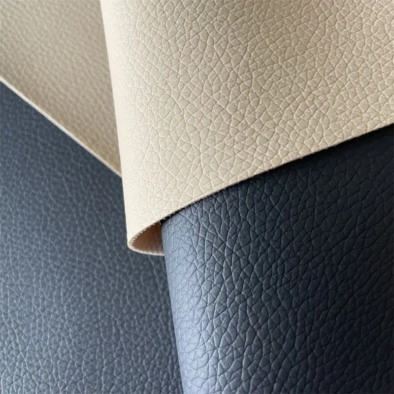 lychee pattern color can be customized PVC faux synthetic artificial decorative leather for car seat
