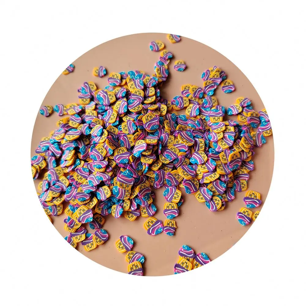 Factory OEM ODM Rainbow Color Cartoon Cream ice Shape Polymer Clay Slices Sprinkles Supply 1KG