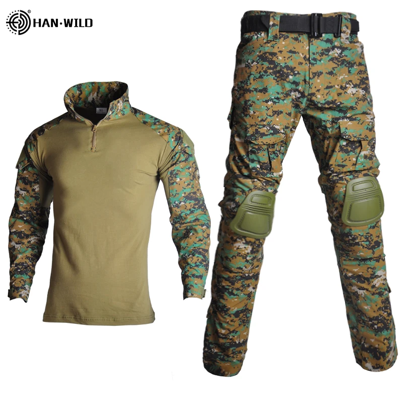 HAN WILD Tactical uniform wholesale jacket trousers tactical uniform combat shirt training tactical frog uniform