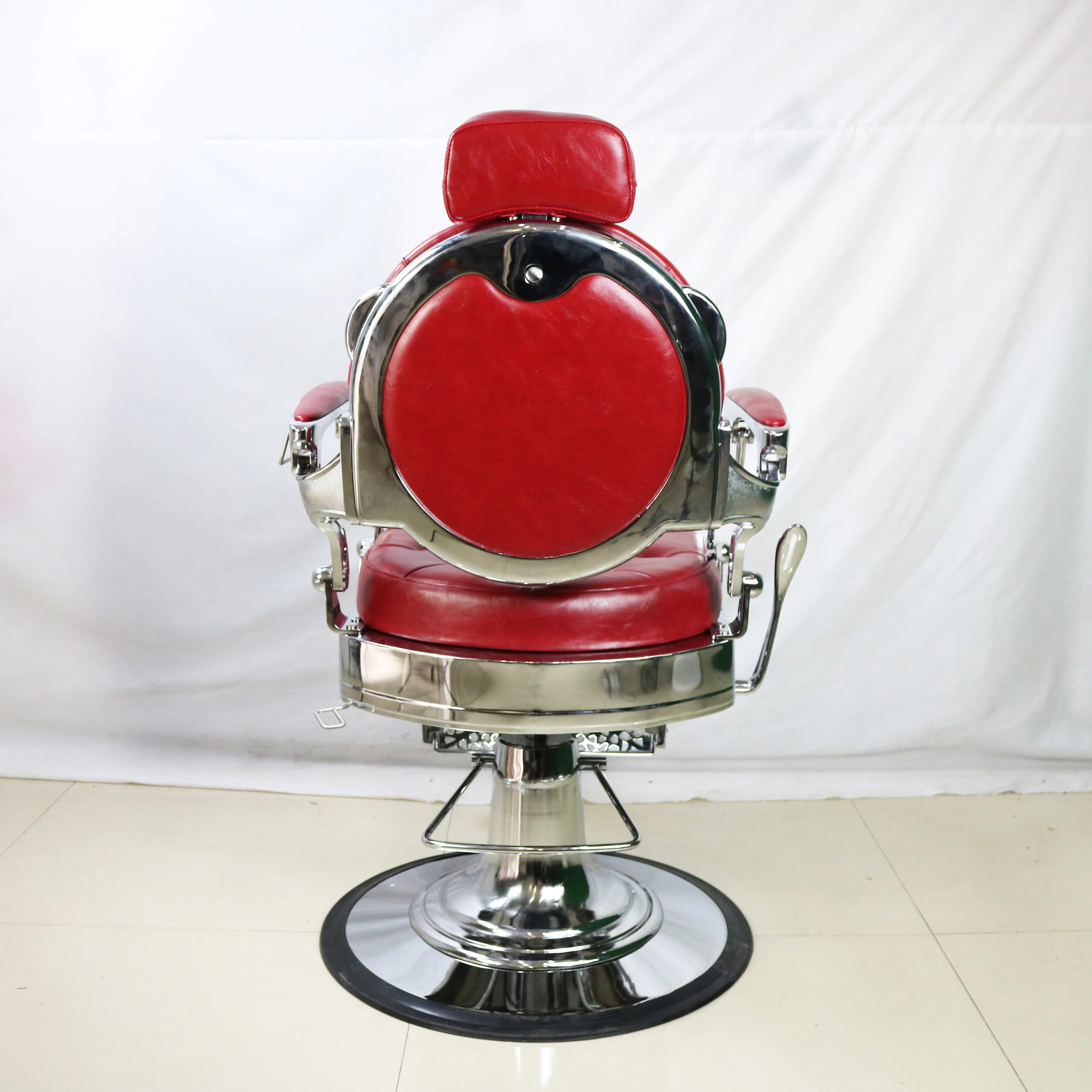 Aluminum alloy red barber shop hair salon reclining barber hair chair