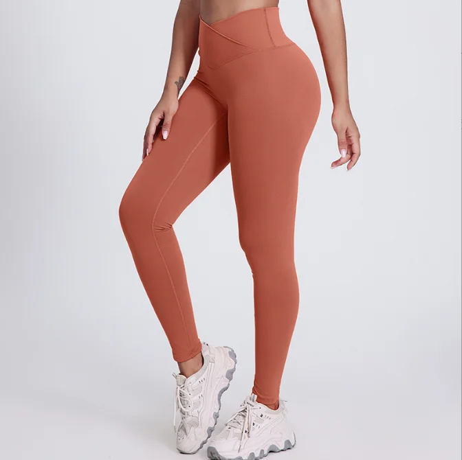 2024 Summer V front Waist Yoga Pant Peach Butt Running Tights for Girls Sports Workout Yoga Pants Leggings For Women