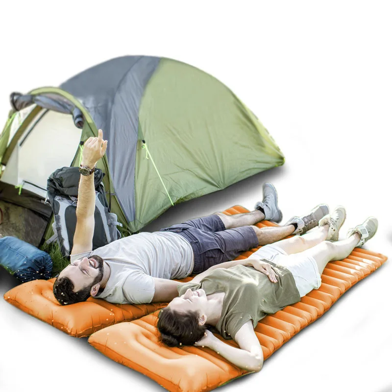 self-inflating camping mat for Camping Portable Outdoor Lightweight inflatable gymnastic mat with Thick Foam