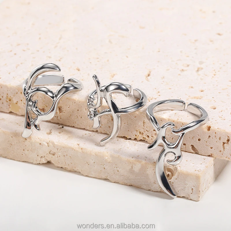 3Pcs Finger Nail Ring Knuckle Finger Love Cover Tip Nail Loop Ring for Women Girls Opening Art Charm Protect Fingernail