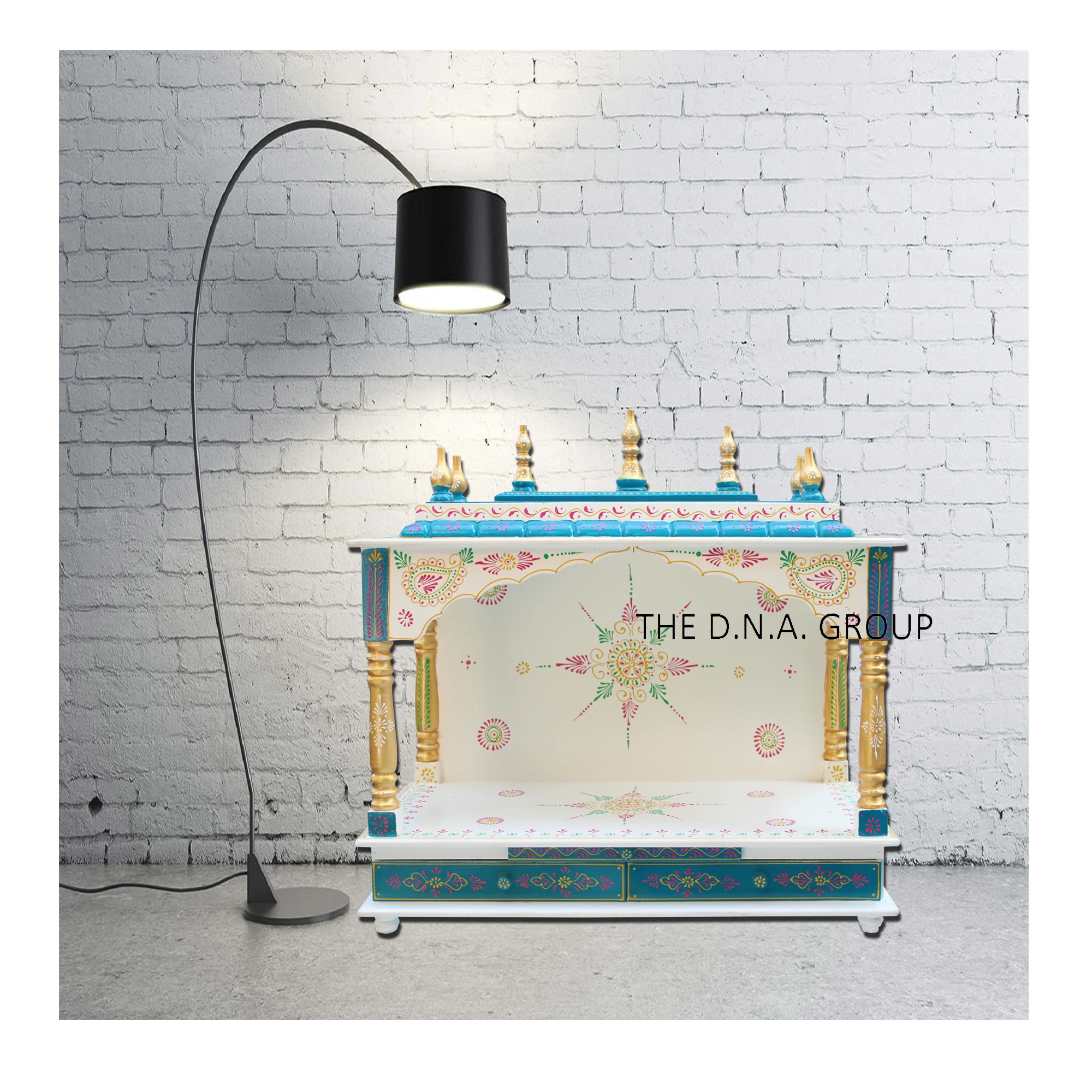 Самый продаваемый индийский индуистский деревянный храм ручной работы для стен Пуджа гхар дома