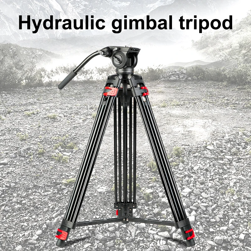 OEM Photography Camera 1.8m Professional Heavy Duty  Aluminum Alloy Camera Video Tripod with Panoramic Fluid Damping Head