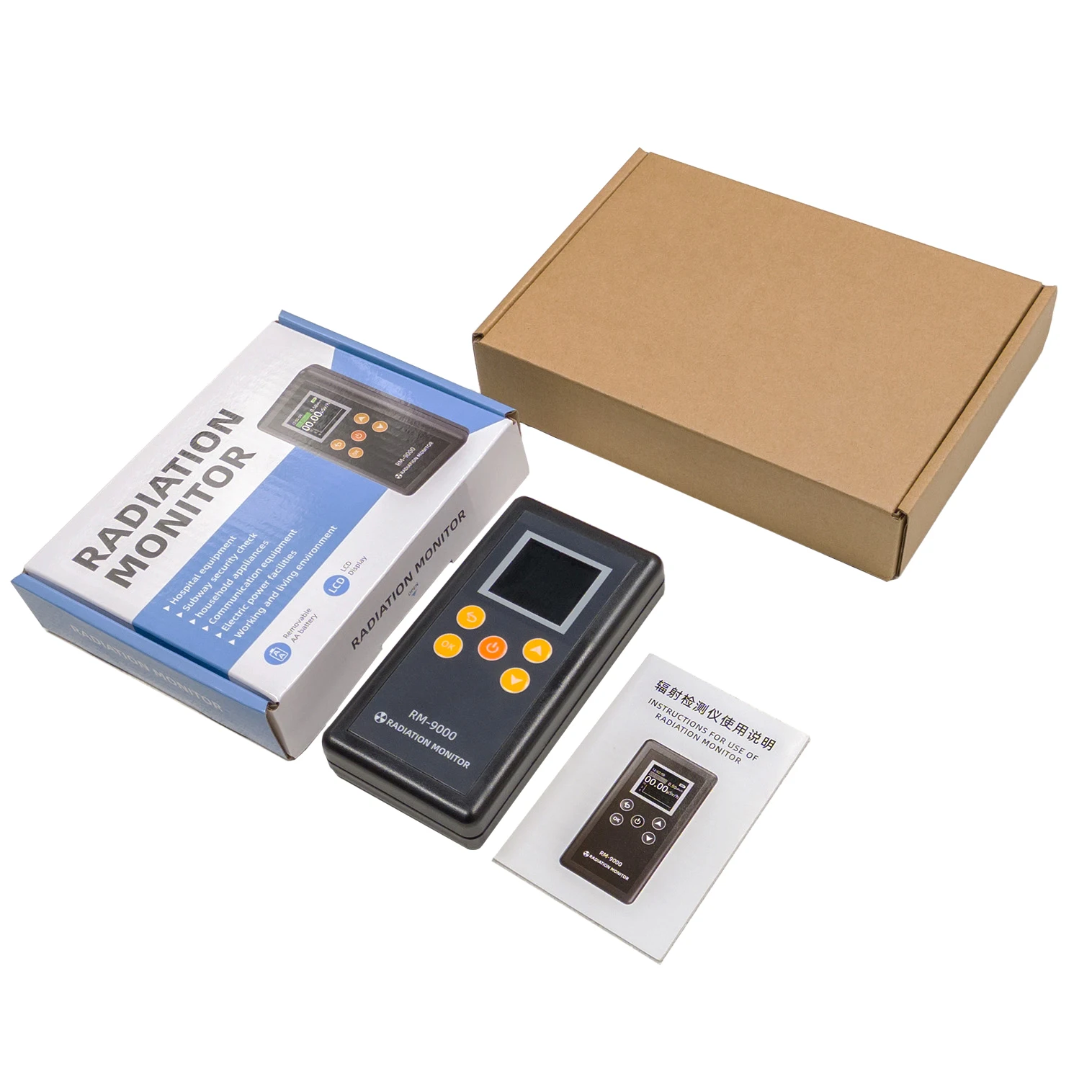 Small Black Pocket Dosimeter Personal Dosimeter Price Geiger Counter x ray radiation detector For health and epidemic prevention