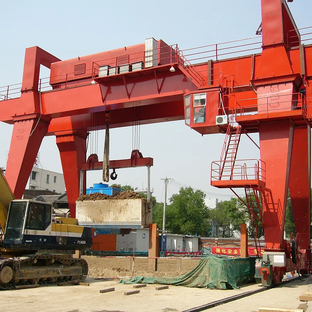 Electric 5t 32t Double Girder Gantry Crane Mobile Trolley 10t-50t Rated Loading Capacity