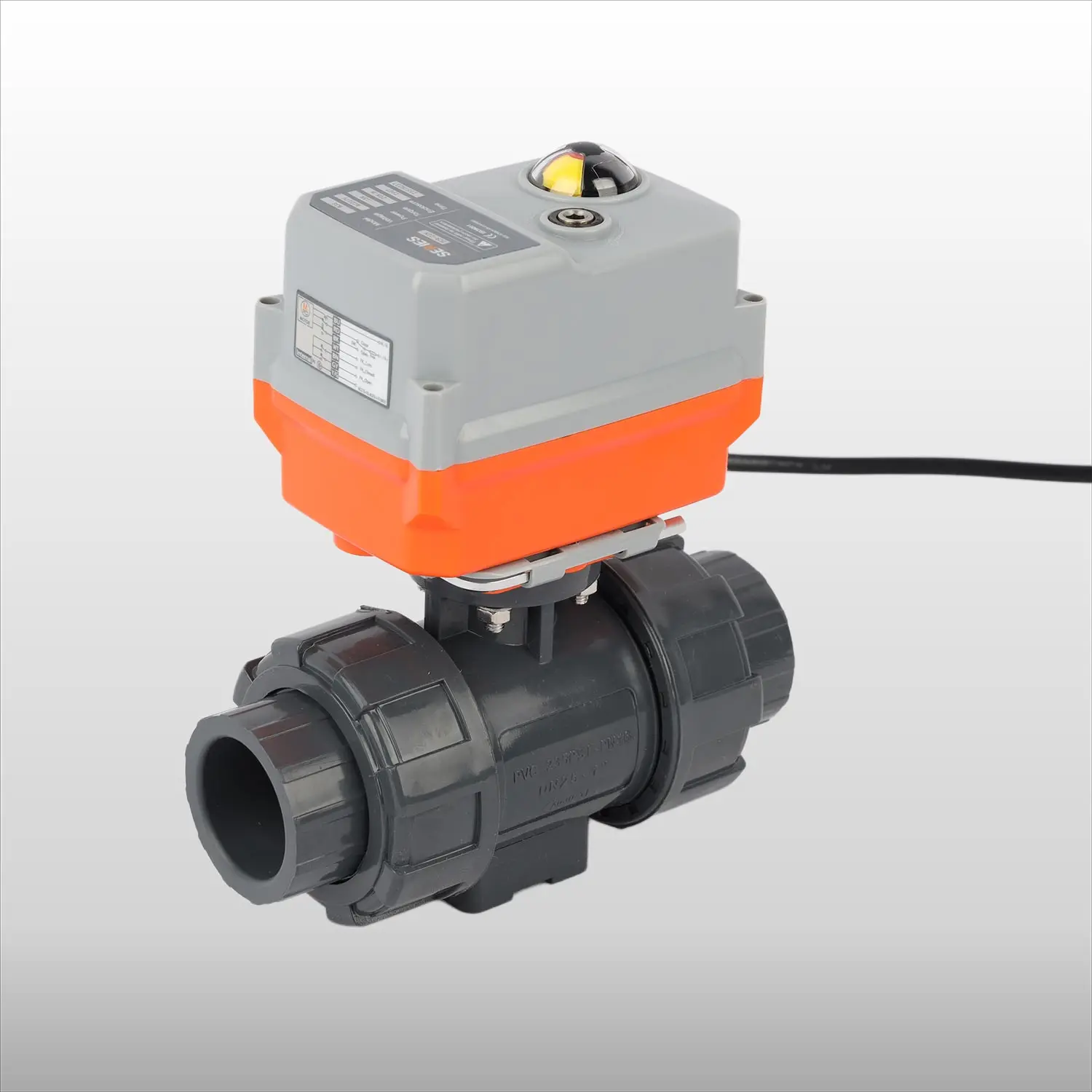 Управляющие шаровые клапаны для подачи воды, тип DC 12V ВКЛ./ВЫКЛ. UPVC, Электрический вилочный шаровой клапан, электрический привод клапана