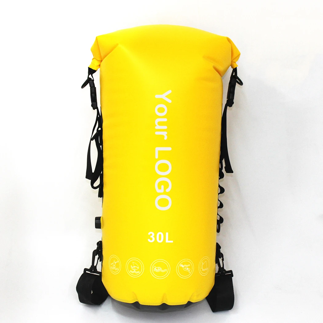 Able to dive, explore caves, explore and swim Customized Logo Large Capacity 30 Liter 500D PVC  Outdoor Sports