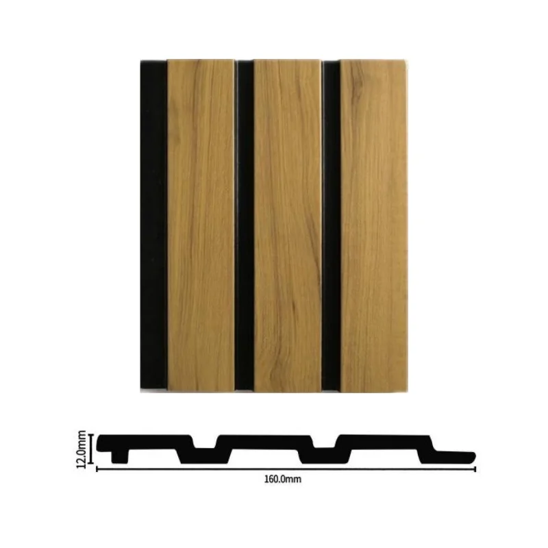 Competitive Price TikTok Cladding Wall 3D Foam PVC Wooden Style Heat Insulation Alternative Fluted Plastic Interior Wall Panel