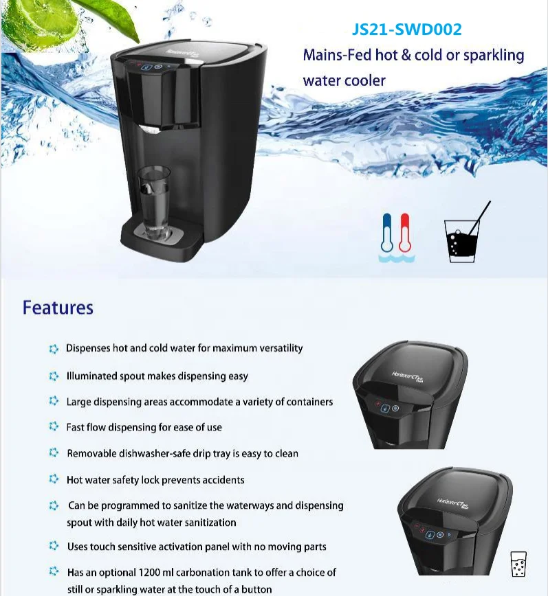 Factory Portable Stand Smart Desktop Cooler Hot Cold Soda Sparkling Maker Water Dispenser