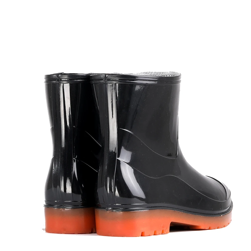 Непромокаемые ботинки из ПВХ, Уличная обувь для грязи, резиновые сапоги, противоскользящая обувь, прочные теплые мужские сапоги