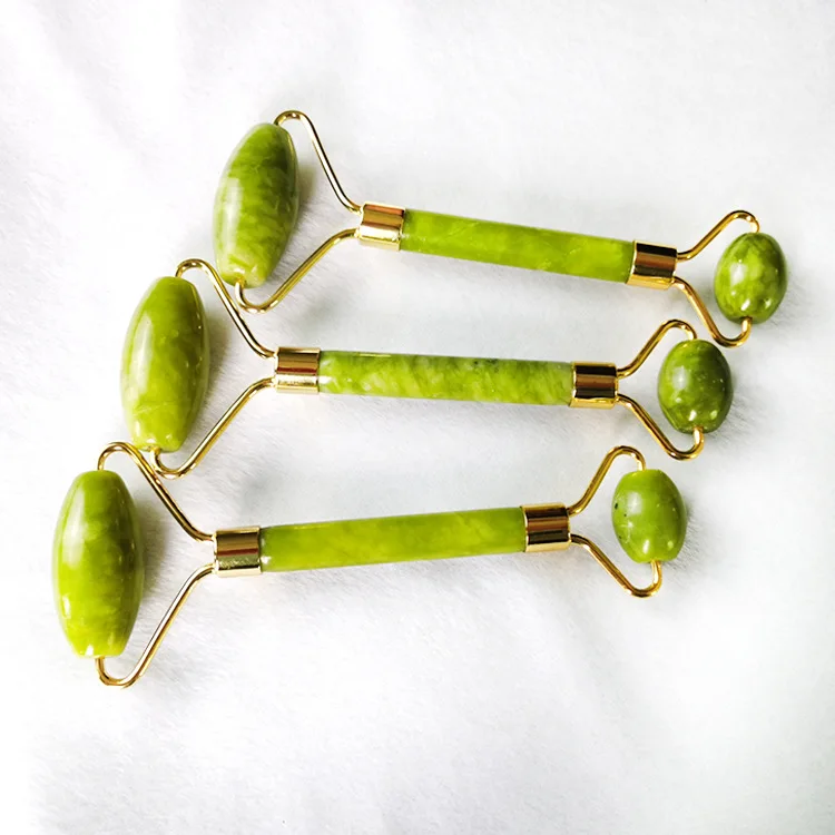 Amazon best seller natural green face massager skin care tools face roller facial jade roller