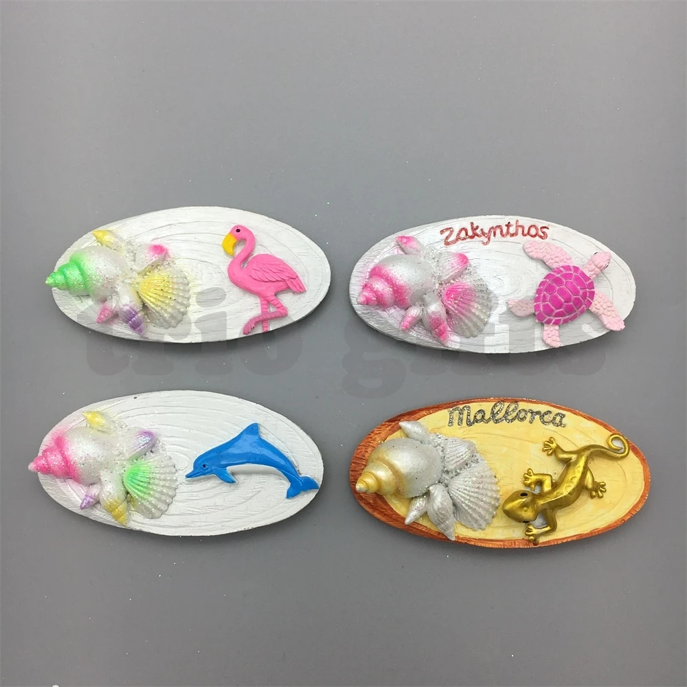 Beach Design Polyresin Pearlized Lighthouse Shape Souvenir Magnet For Home Decoration