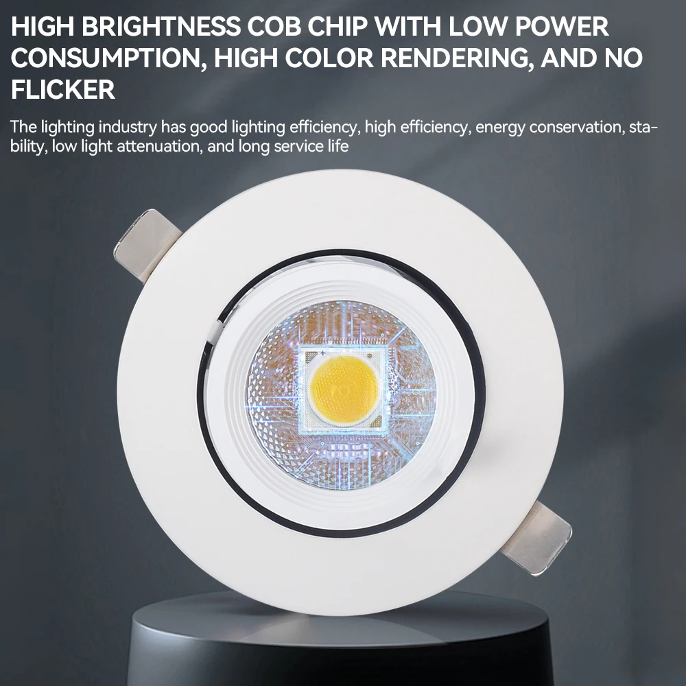 NEW Spotlight Embedded Stretchable LED Ceiling Lamp 35W Elephant Trunk Lamp Rotate Retractable LED Spot Lights COB Downlight 80