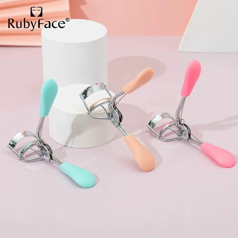 With Inventory Items RubyFace Long Lasting Natural Lash Curl Stainless Steel Tweezers Single Eyelash Curler
