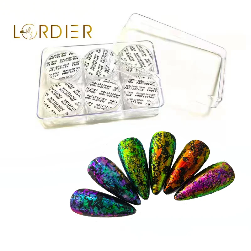 High Quality New Chameleon Holographic Rainbow Nail Glitter Flake
