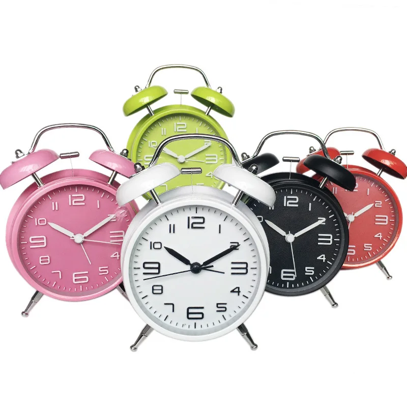 Snooze Table Clock Metal Twin Bell Alarm Clock