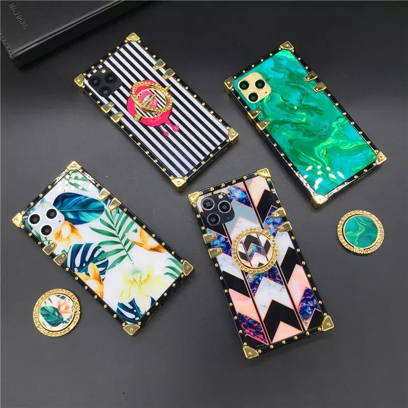 Funda Para Celular Luxury Marble Square Phone Cover Case for iPhone 14 13 12 Pro Max X XR XS MAX 6 6s 7 8 Plus 11 pro max Cases