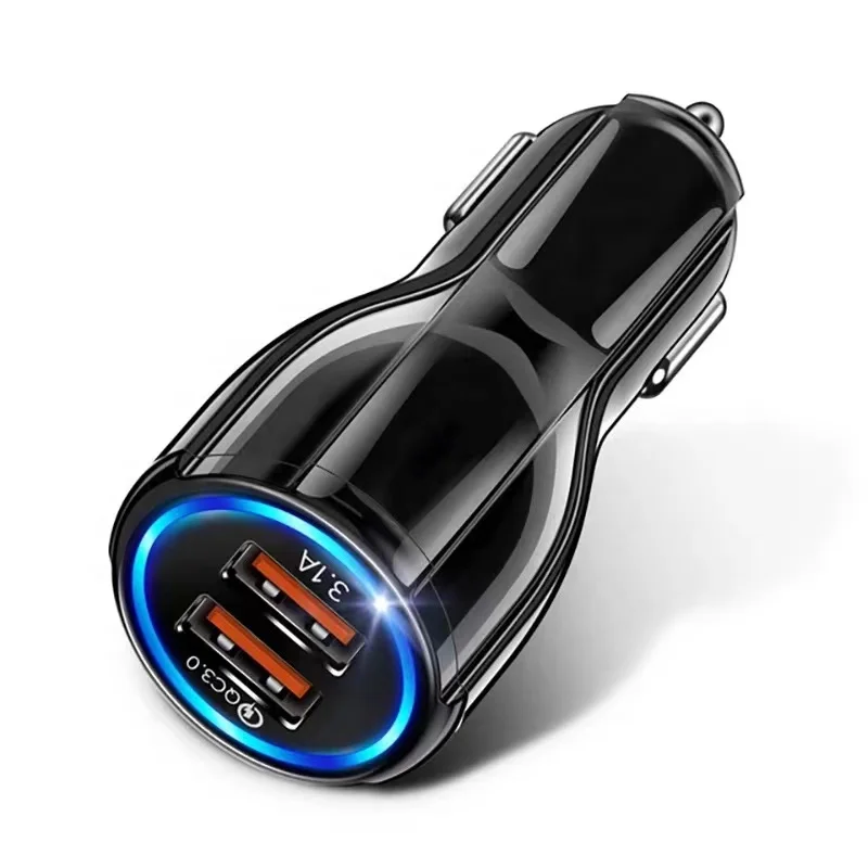 Smart Mobile Phone Car Charger 12v-24v 3.1a Output Dual Usb Car Charge Adapter For Samsung For Iphone