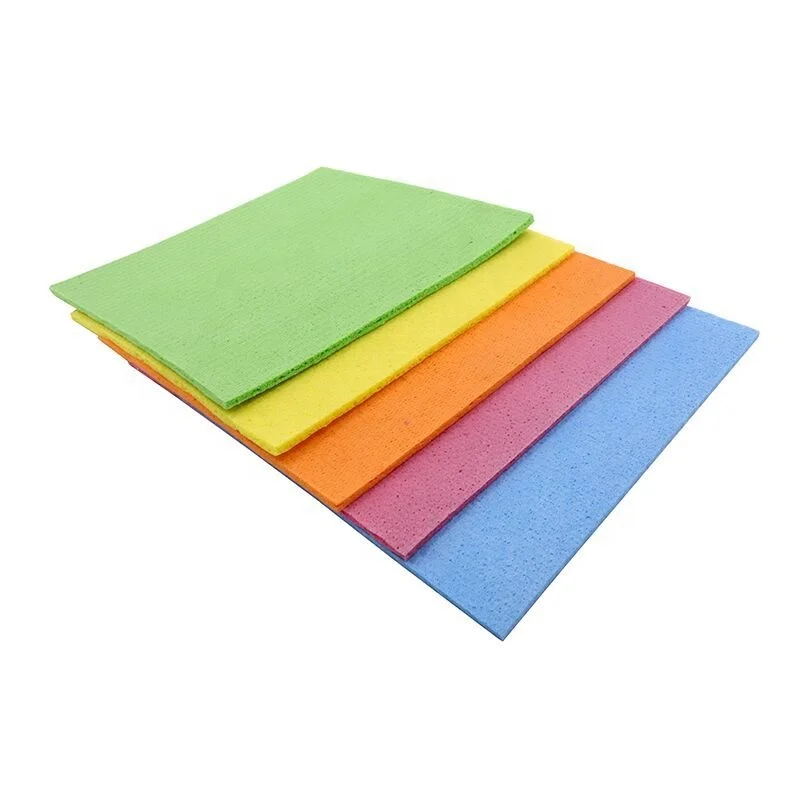 2021 Kitchen cleaning  dishcloth reused degradable woodpulp cotton cellulose sponge
