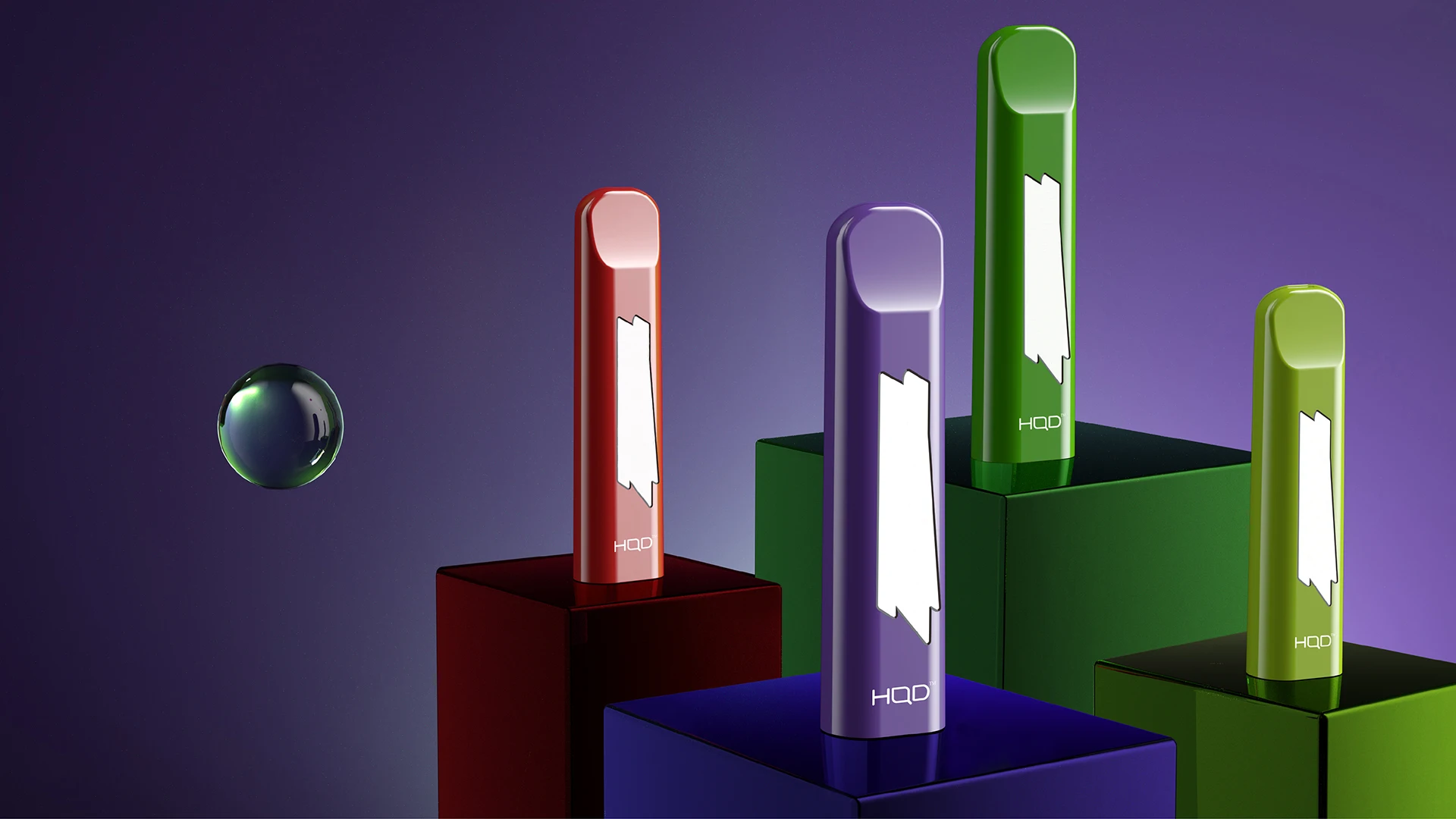 100% Original HQD Cuvie more than 300pfs pod vape device many different 280mAh colors fast shipping